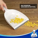 MR.SIGA Dustpan and Brush Set Bamboo Handle Portable Cleaning Combo White 1 Set view 4