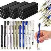 PerKoop 30 Set Thank You Pen Employee Appreciation Graduation Ballpoint Pen with Engraved Inspirational Quotes with Box for Nurse Appreciation Week Teacher Office Black Ink(Multicolor,Mixed)