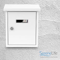 Serenelife Weatherproof Wall Mount Locking Mailbox