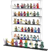 HEKORE Minifigure Display Case for Lego - Acrylic Wall Cabinet, Dust-Proof Building Block Figure Display Box for Collectibles (1, Medium)