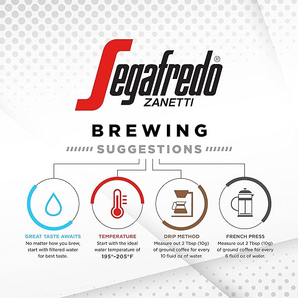SEGAFREDO ZANETTI GROUND COFFEE – MADE WITH ARABICA COFFEE – DARK ROAST, SMOKY WITH HINTS OF ROASTED NUTS & DARK CHOCOLATE – SOUTH AMERICAN BLEND – RICH, FULL-BODIED – ENZO, 10OZ BAG