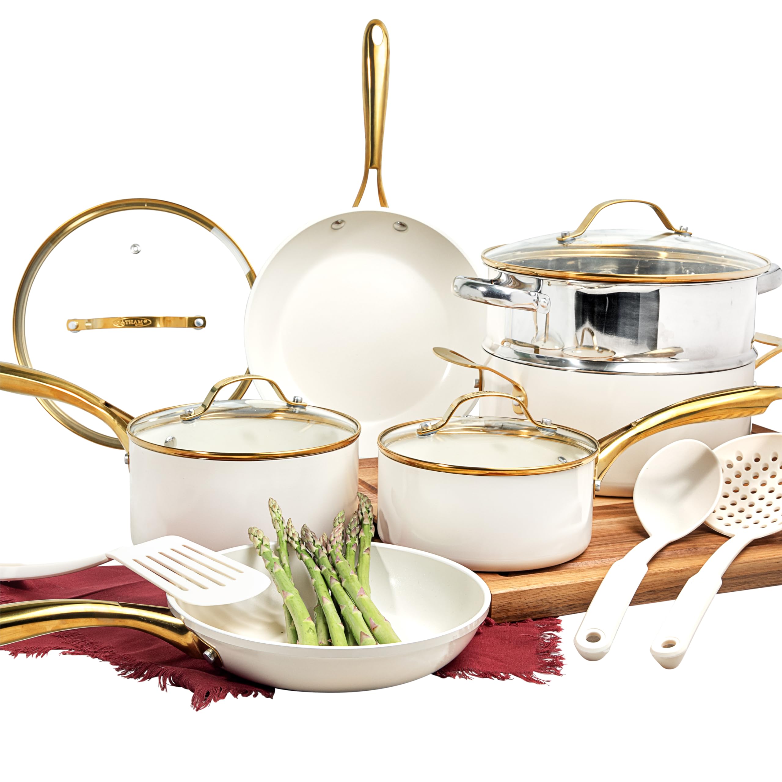 Gotham Steel 15 Pc Ceramic Cookware Set, Ceramic
