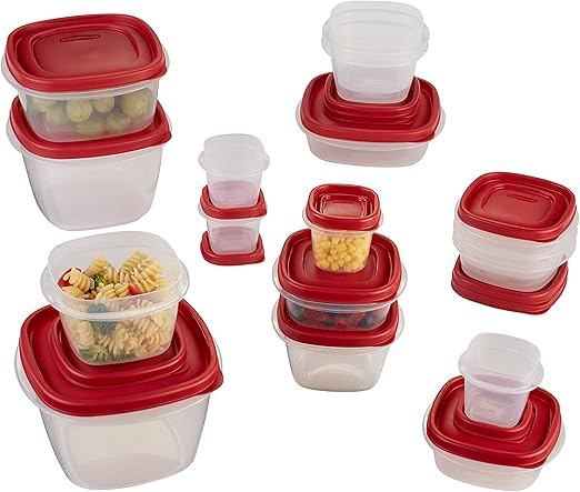 Amazon Com Rubbermaid Easy Find Lid 34 Piece Food Storage