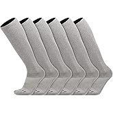 Over the Calf Work Socks for Men and Women 9-11 10-13 13-15 Moisture Wicking Tall Cushioned Knee High Boot Socks 6-pack