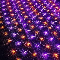 WATERGLIDE Outdoor Halloween Net Lights, 12FT x 5FT