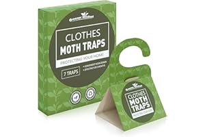 Greener Mindset Clothes Moth Traps 7-Pack - Capture Clothing Closets, Carpets & Wool - Webbing & Case-Bearing