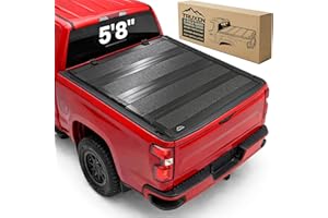 TRUXEN Hard Folding Low Profile Tonneau Cover Truck Bed Cover Quad Fold for Chevy Silverado 1500/GMC Sierra 1500 2019-2026 5'
