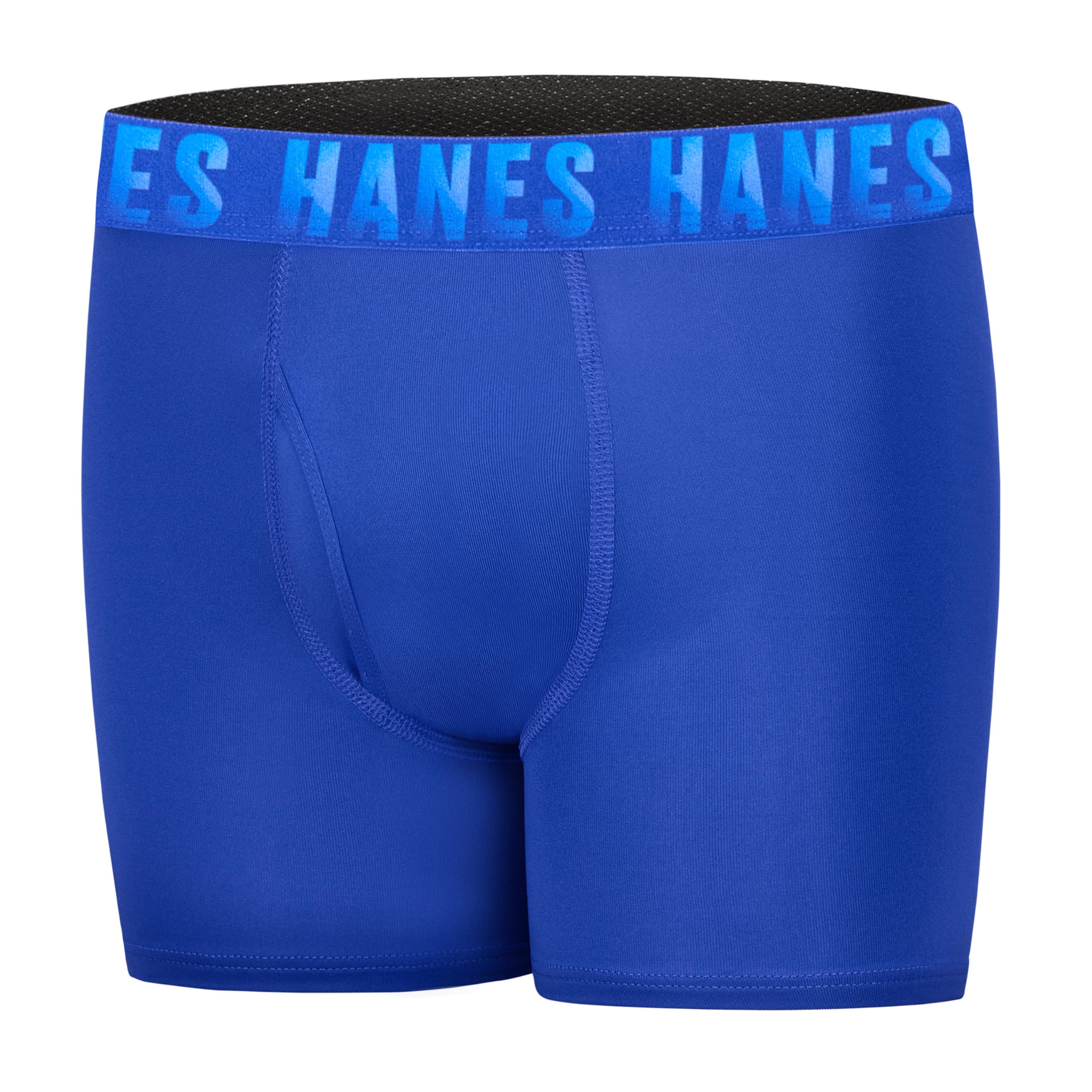 Hanes Moves Breathable Underwear, Performance Stretch Boxer Briefs for Boys, Moisture-Wicking, 6-pk