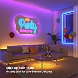Lepro 10M RGB LED Strip Lights with Remote 2x5M 300 LEDs Dimmable view 9