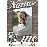 Qoamp Nana and Me Picture Photo Frame, Nana Gifts for Grandma from Grandkids, Thank You Birthday Christmas Gifts for Women Grandma Friends, MDF Wood Picture Frame for 4 x 6 Photo, Tabletop-A15