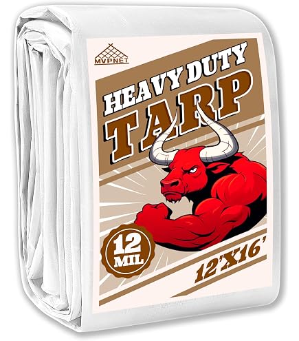 Seal Skin Covers Heavy Duty Waterproof Tarp 12 X16 FT, 16 Mil 8 OZ 160...