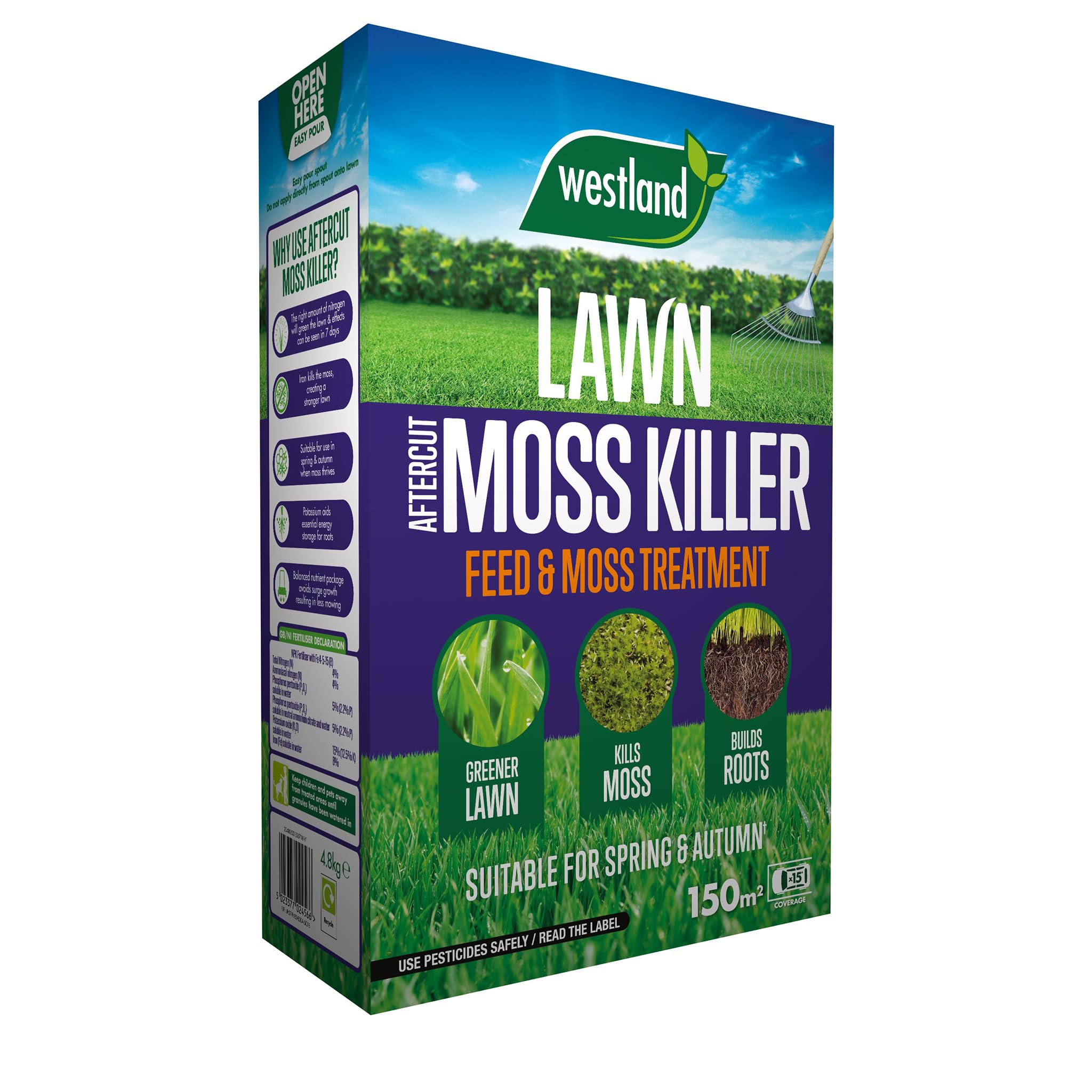 Westland Aftercut Moss Killer 150m2 Box UK