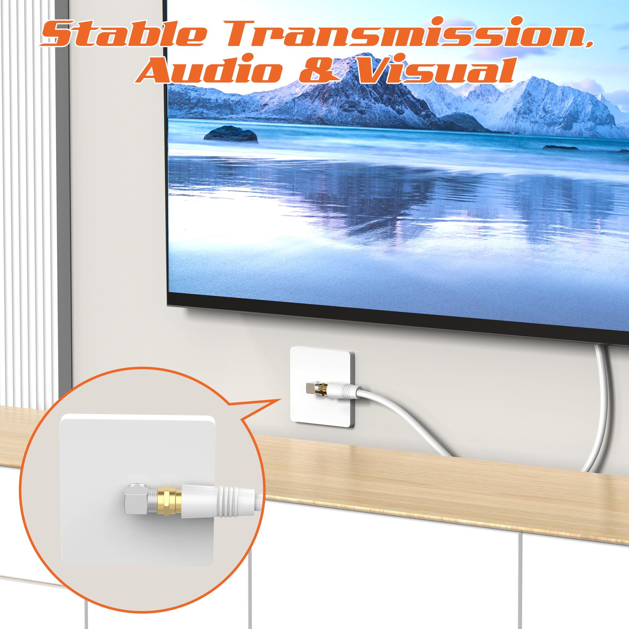 Mua 2 Pack RG6 Coaxial Cable 3FT, TV Coax Cable Cord Extender, Gold ...