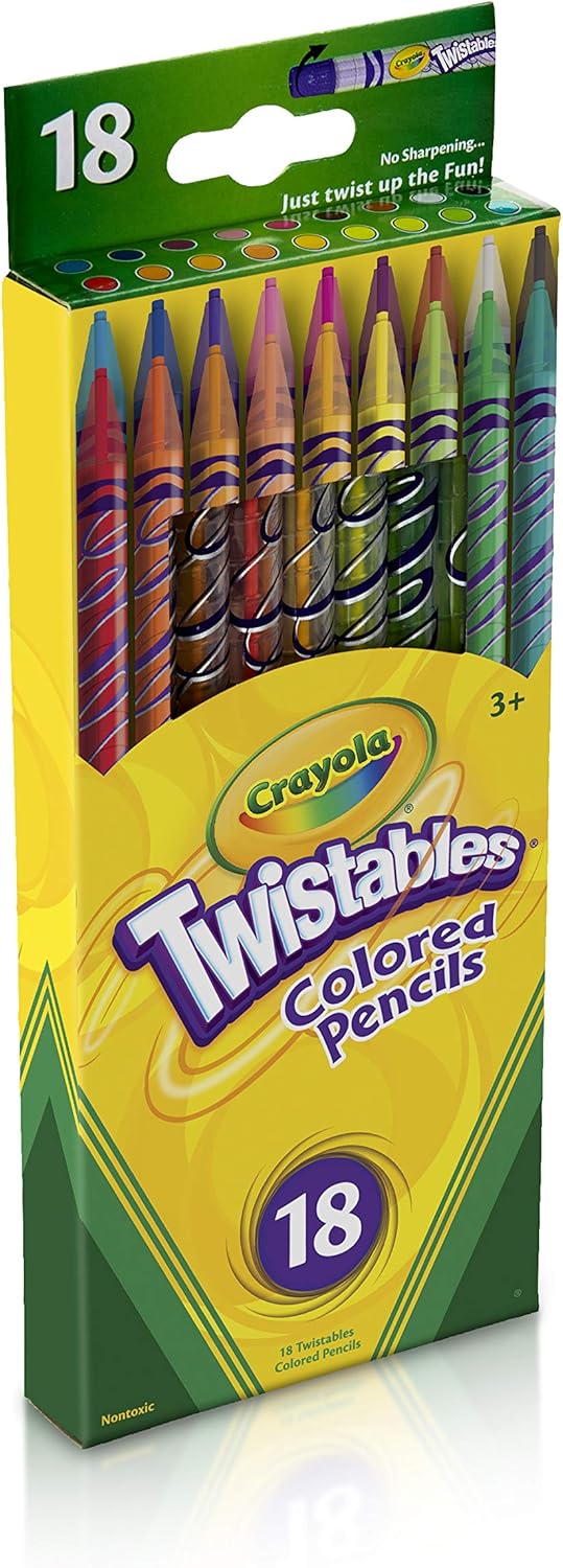 Crayola Twistable Colored Pencils, Gift for Kids, 18 Count: Toys & Games