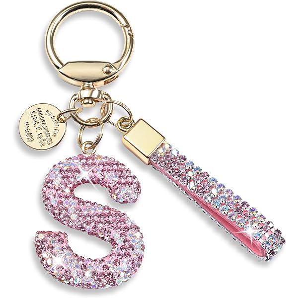 Jusen Agromusk Strawberry Keychain - Cute Heart Design With Pearl, Gift For Women & Girls - View #3