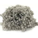 Linpeng Crafts, Curly, Doll Making Supplies, Clown Hair 2oz, Gray