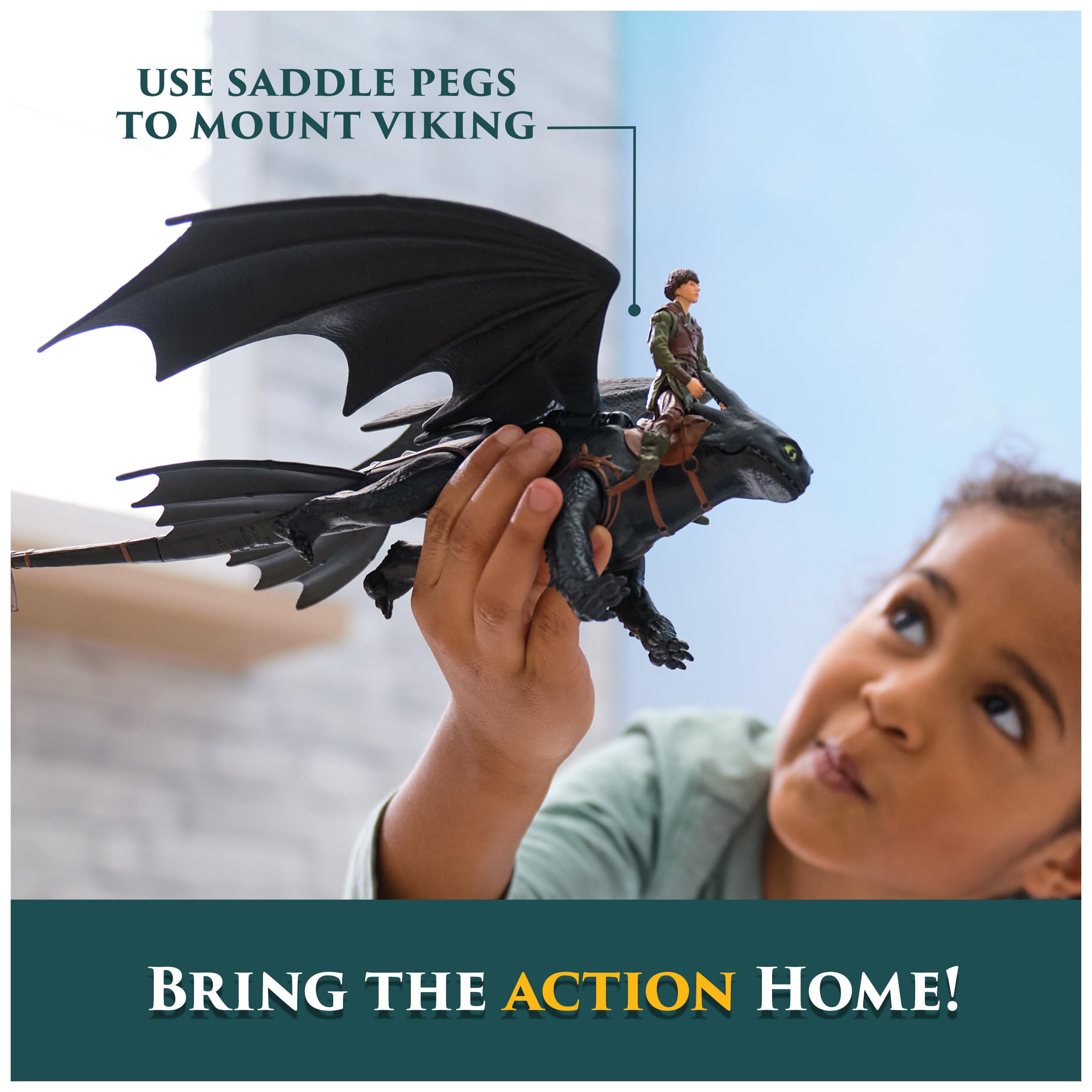 Dreamworks Dragons, How to Train Your Dragon, Toothless & Hiccup, Viking Duo Action Figures, Kids Toys for Boys Ages 4 and up