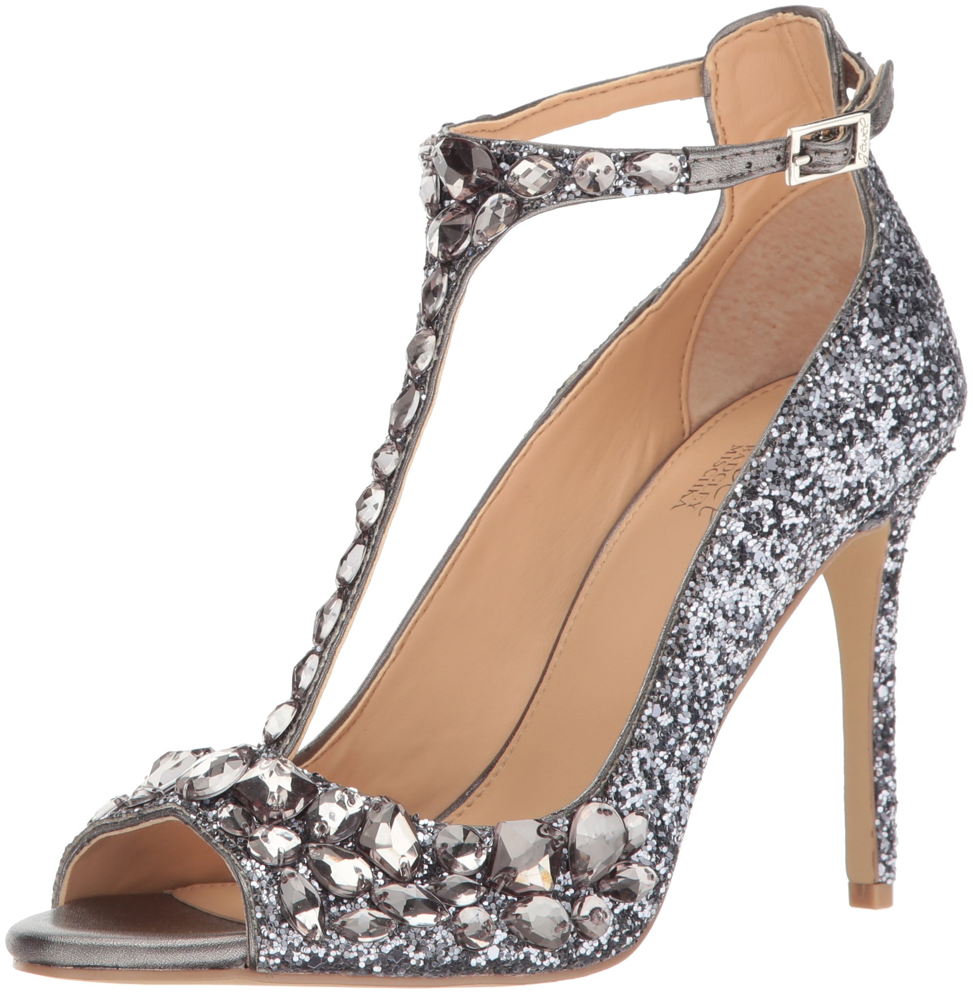 Photo 1 of **USED** Jewel Badgley Mischka Conroy Metallic Glitter Evening Shoe 8.5