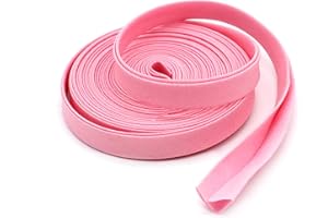 ZIPPERSTOP 1/2" Wide Double-fold Bias Tape ~ Poly Cotton (5 Yards, Pink)