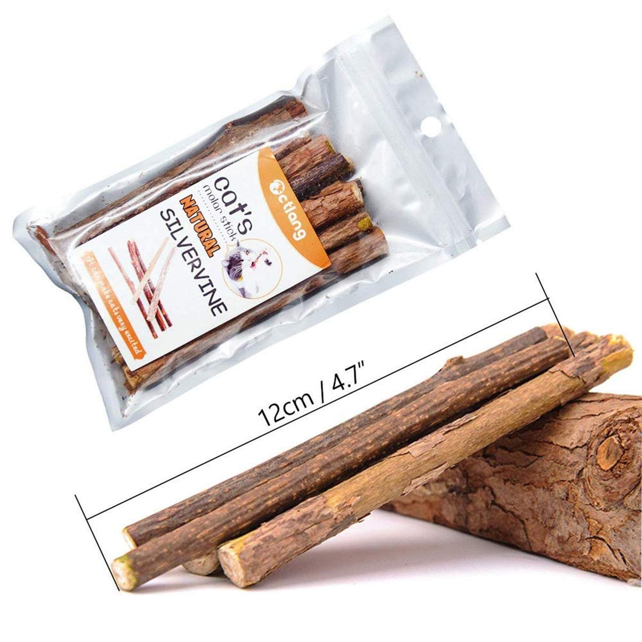 Catnip Sticks 40 PCS Organic Cat Catnip Toys Natural Plant Matatabi