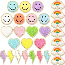 Amazon.com: Jutom 28 Pcs Iron On Patches Colorful Sew Iron on ...