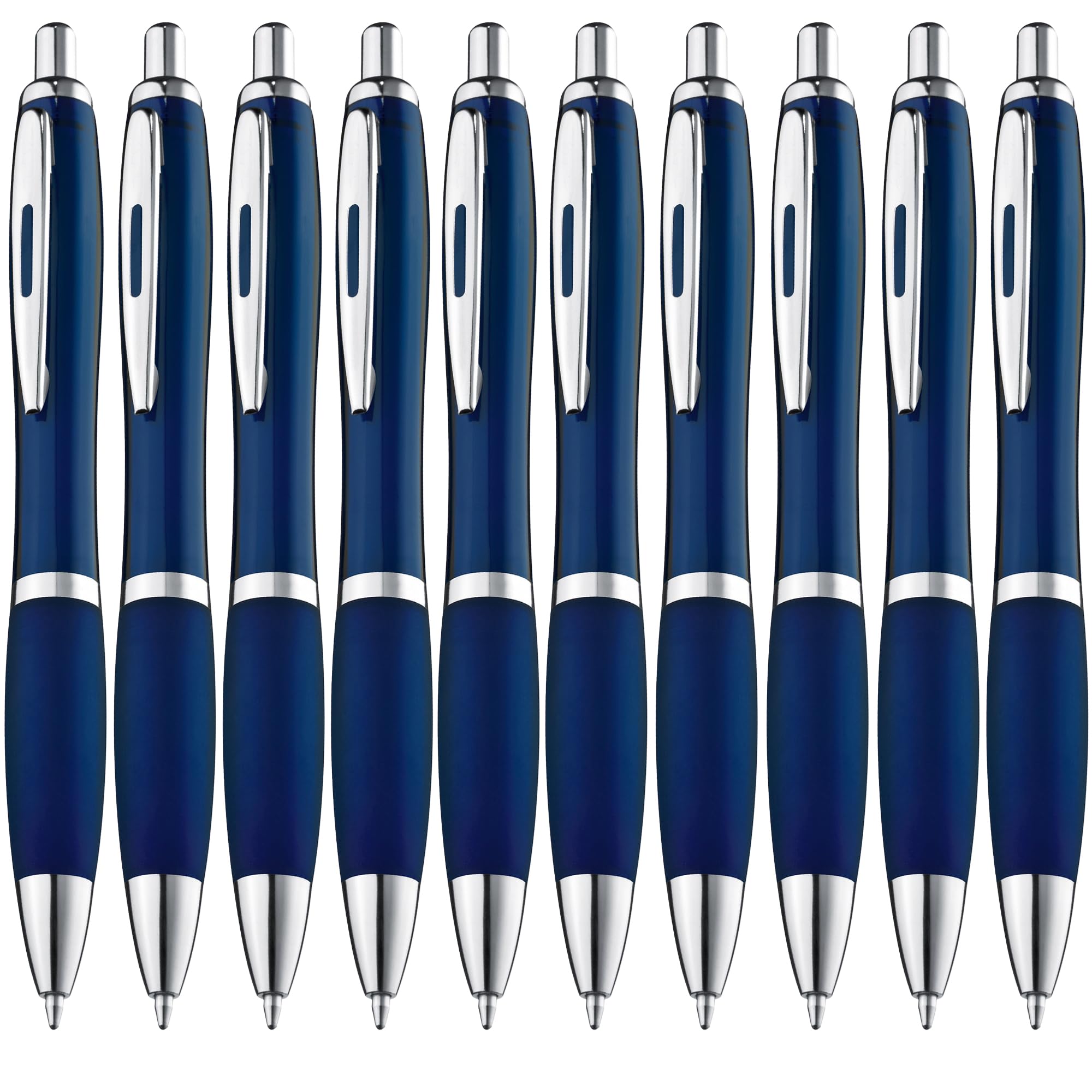 ZENSCRIBE Ergonomic Ballpoint Pen Pack of 10 Blue