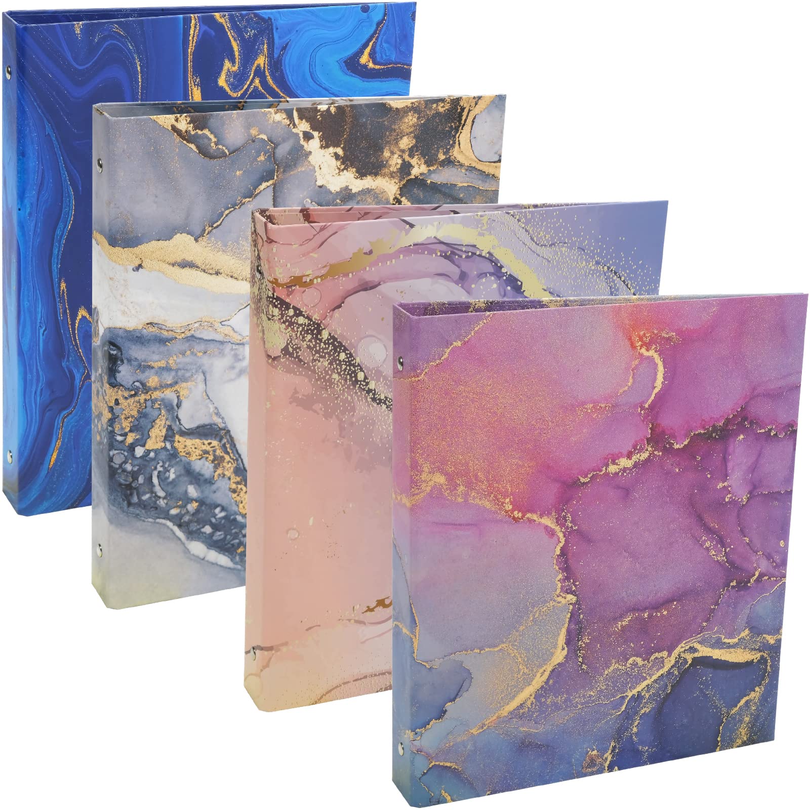 Photo 1 of 4 Pack Decorative Binder, 1 Subject (Marble Set)