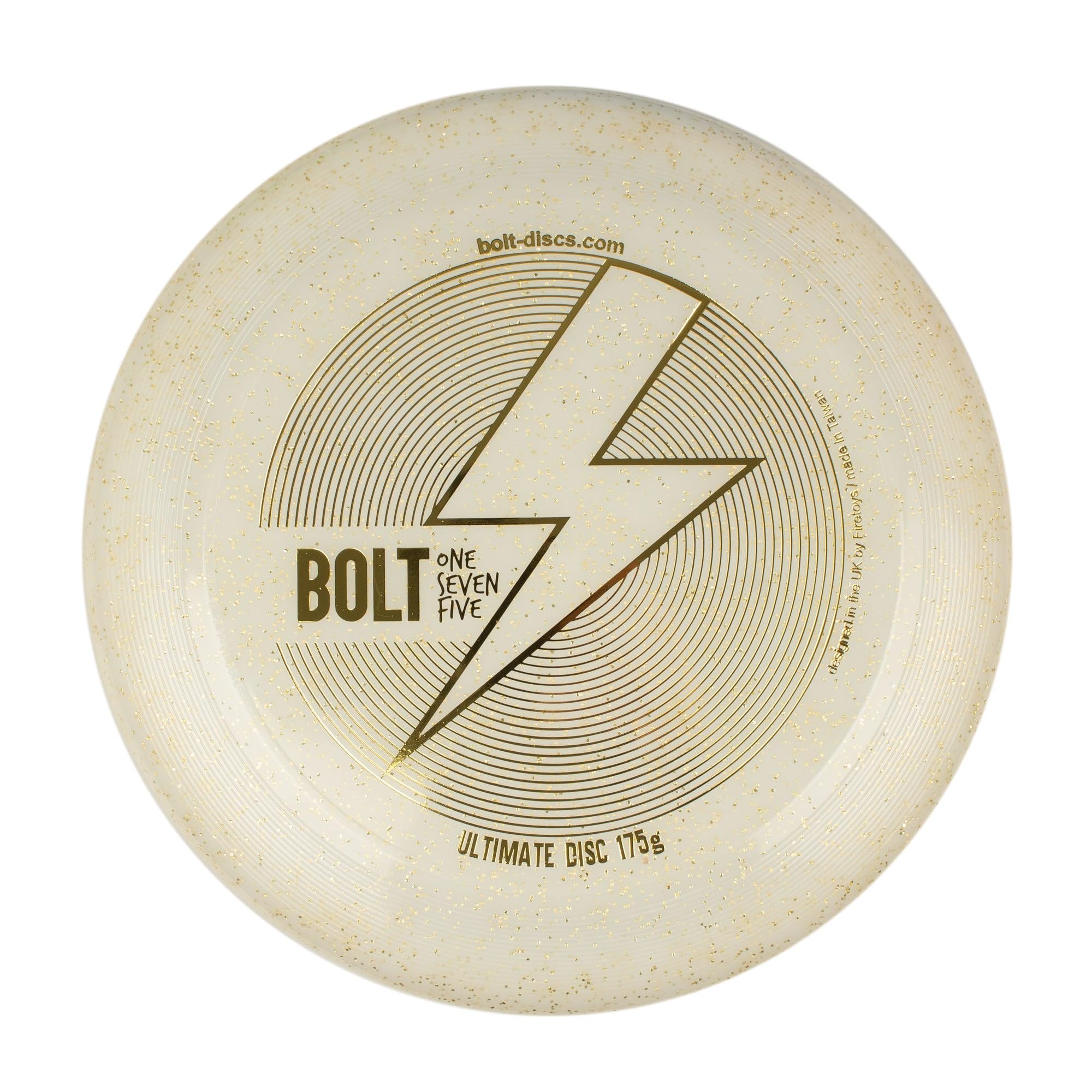 BOLT OneSevenFive Ultimate Frisbee Disc - UV Reactive & Shimmer Colors - Ghost Shimmer