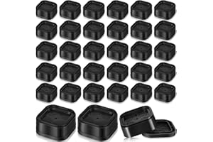 Ecally Furniture Risers Adjustable Bed Risers Desk Leg Risers 1.38" Stackable Heavy Duty Bed Lifts Risers Square Bed Raising Blocks for Mattress Table Leg Desk Chair Couch Sofa Dorm (Black,32 Pack)