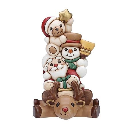 Thun Eroi Renna Babbo Natale Pupazzo Di Neve E Teddy Ceramica 325 Cm