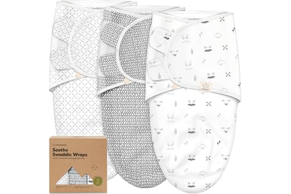 KeaBabies 3-Pack Organic Baby Swaddles for Newborns, Infant (Nordic, 0-3M) | Baby Girls, Boys, Soft Organic Cotton, Newborn S