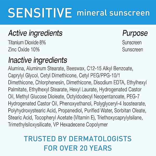 BLUE LIZARD SENSITIVE MINERAL SUNSCREEN WITH ZINC OXIDE, SPF 50+, WATER RESISTANT, UVA/UVB PROTECTION WITH SMART BOTTLE TECHNOLOGY – FRAGRANCE FREE, 5 OZ