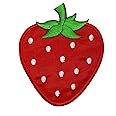 Graphic Dust Red Strawberry Embroidered Iron on Patch Applique for Clothes Jackets Jeans Backpacks DIY Crafts