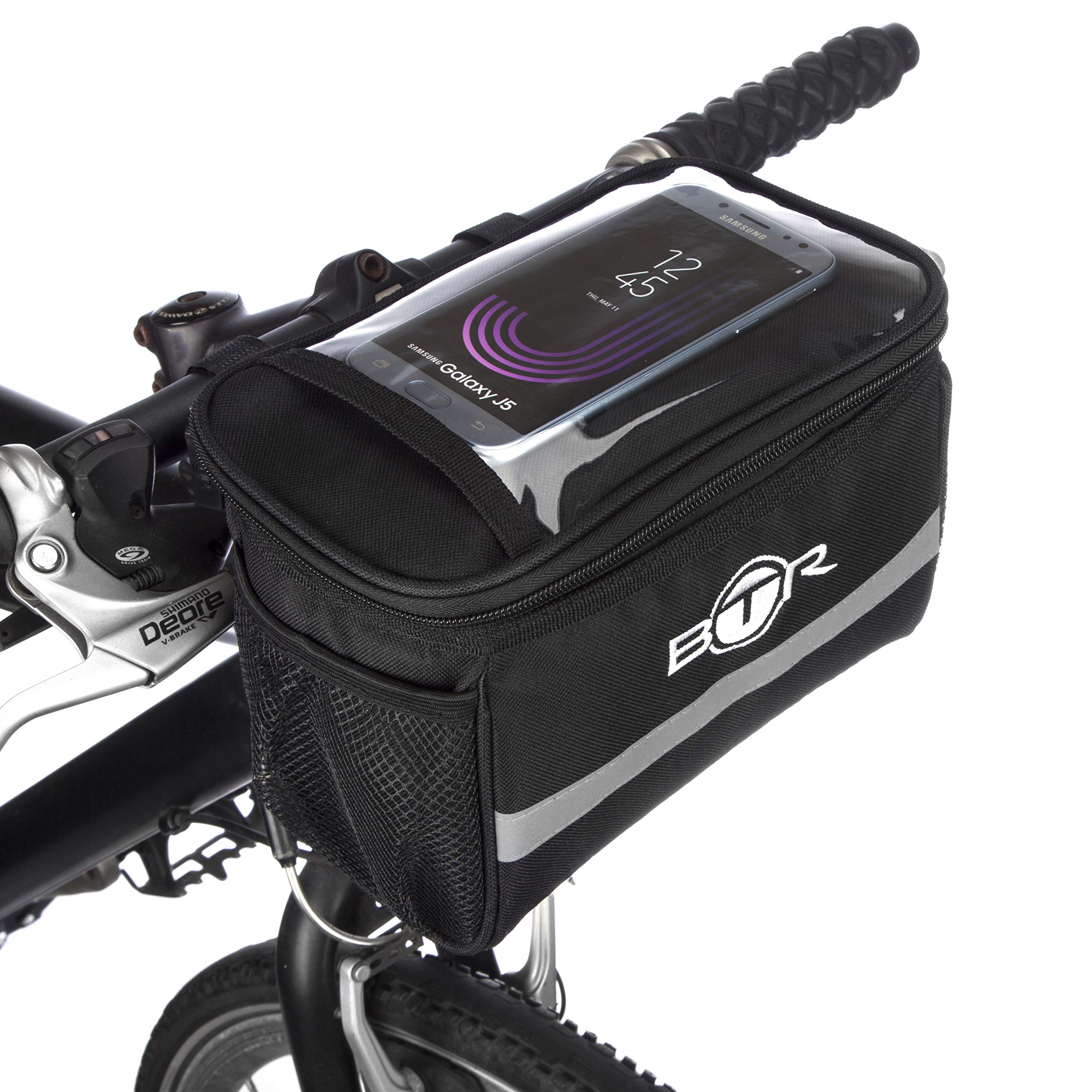 BTR Handlebar Map/GPS Holder & Storage Bike Bag Pannier With Clear PVC Screen For Tablet or Mobile Phone