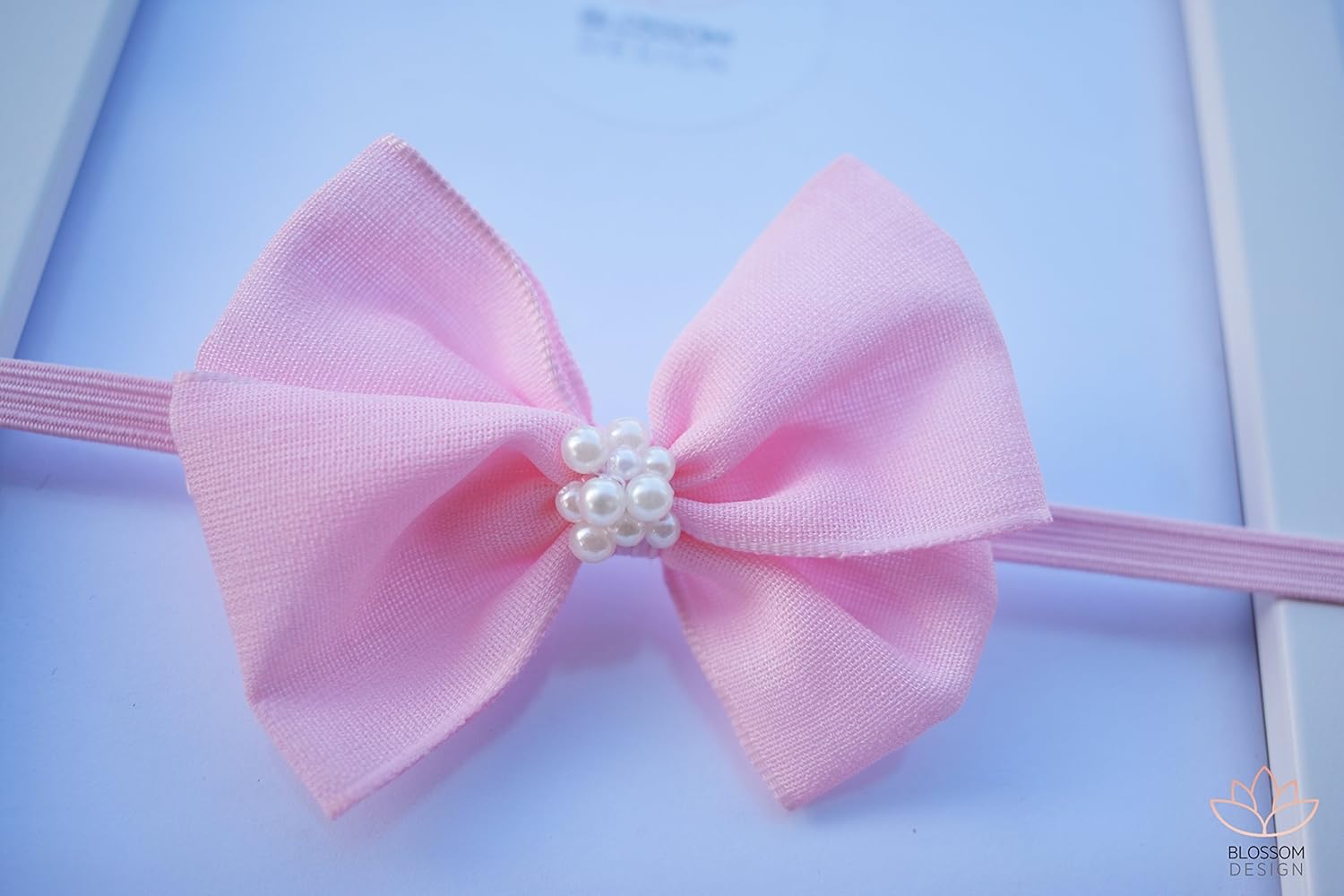 pink bow baby headband