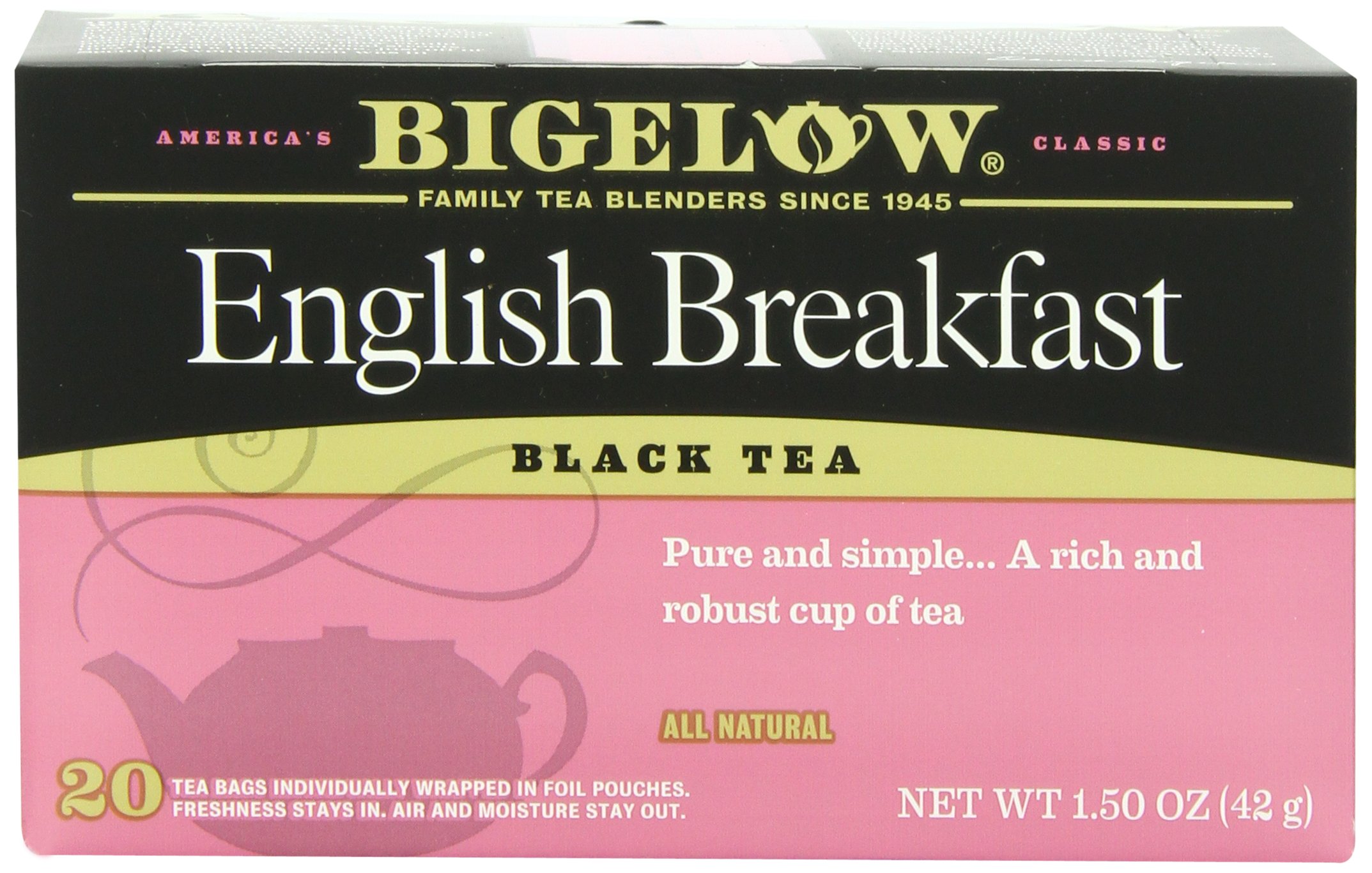 Bigelow English Teatime Tea 20 Bags (Pack of 6), Full