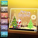 Exbelle 16“ LED Drawing Board 7 Colors Light Acrylic Dry Erase Lumiboard Board for Kids with Stand 2 Modes as Night Light for