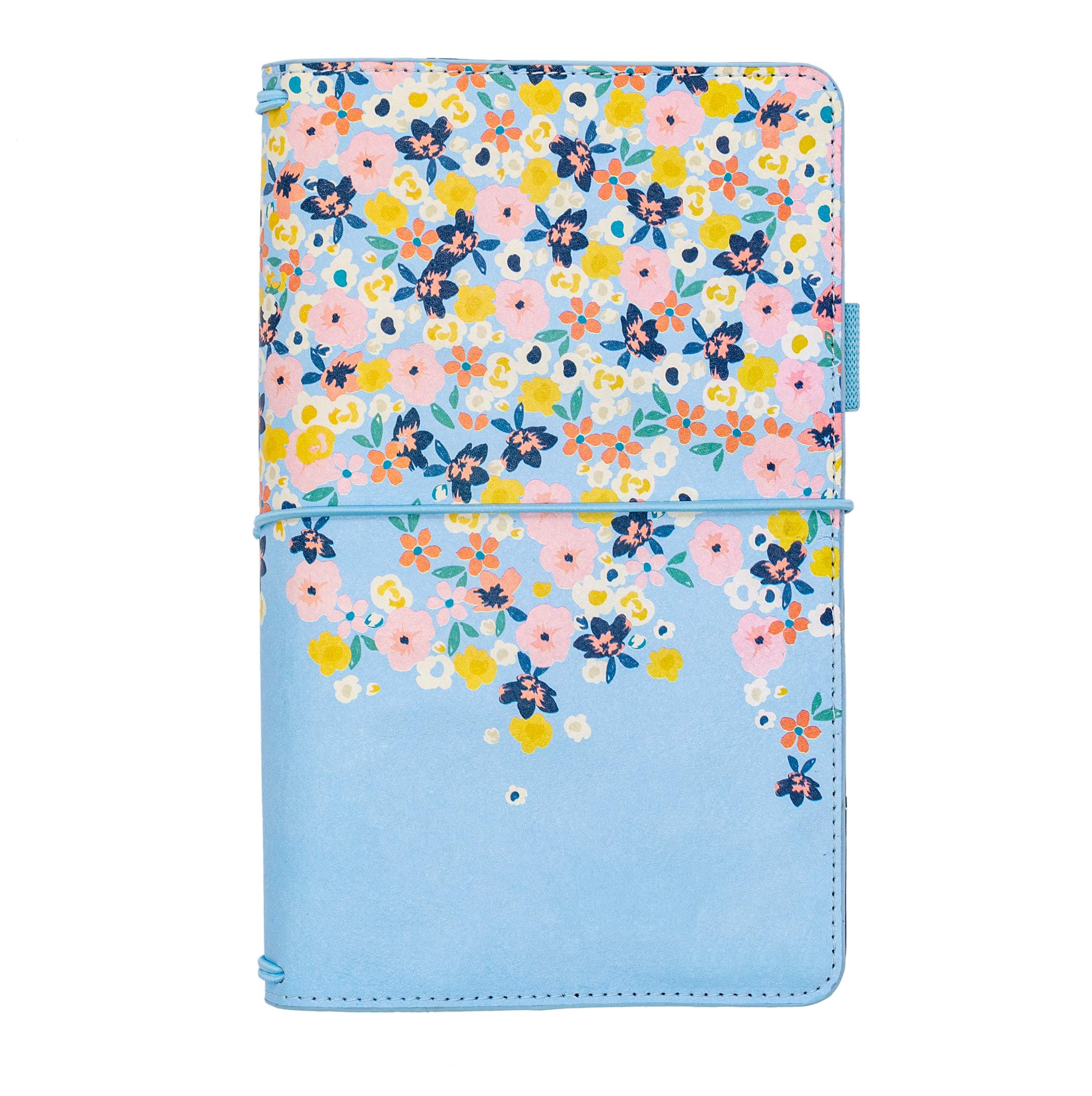 Pukka Pad, Carpe Diem – Refillable Traveler’s Notebook Journal, Writing Diary – Blank and Ruled Notebooks Included, 21.8 x 14 cm, Ditsy Floral