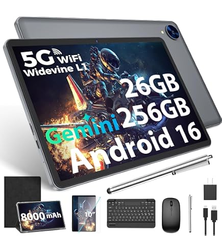 Amazon.com: Gemini AI Android 16 Tablet with Keyboard, 2026 10