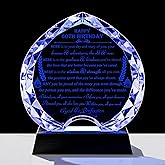 60th Birthday gifts for Women Men with Led Light - Crystal Heart Gifts Personalized 1966 60 Year Old Birthday Present For Her Him - Happy 60th Birthday Gifts Ideas For Mom Dad Unique