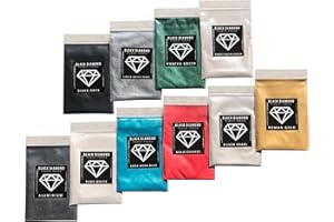 Variety Pack 2 (10 Colors) Black Diamond Pigments® Multipurpose DIY Arts and Crafts Additive | Natural Bath Bombs, Resin Art, Slime, Epoxy, Soap, Nail Polish