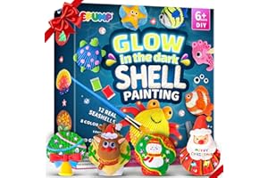 EPUMP Shell Painting Kit - Glow in The Dark Arts and Crafts for Kids Ages 6-12, Art Supplies Toy Kids Craft Paint Kits for Boys Girls Christmas Birthday Gift Toy