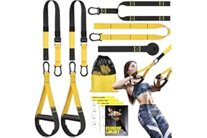 TUKTOBE Home Resistance Training Kit, Resistance Trainer Fitness Straps for Full Body Workout, Bodyweight Resistance Bands with Handles, Door Anchor, Heavy Duty Exercise Bands for Home Gym Workout Equipment