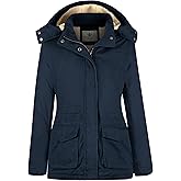 Wenven Women's Winter Warm Sherpa Lined Jacket Heavy Parka Coat with Hood