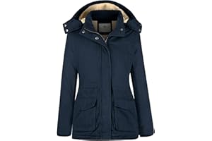 WenVen Women's Winter Warm Sherpa Lined Jacket Heavy Parka Coat with Hood