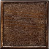 YELARXI Wooden Serving Tray Square Wood Serving Tray Decorative Platter, 8.7x8.7 Inch Fit for Home Decor Kitchen Coffee Table Candle Holder, (Brown)