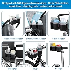 Accmor Stroller Cup Holder with Phone Holder, Bike
