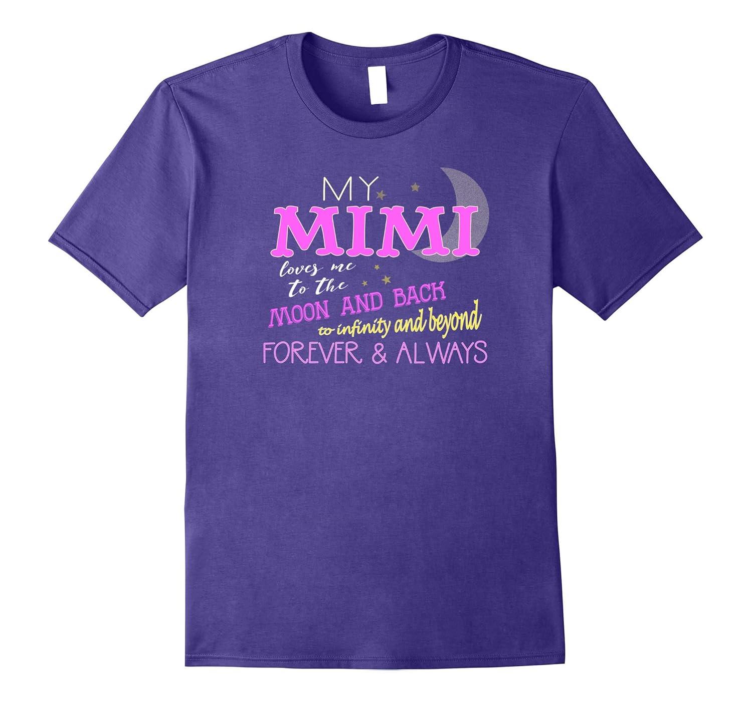 MY MIMI LOVES ME TO THE MOON AND BACK INFINITY T-Shirt-Rose