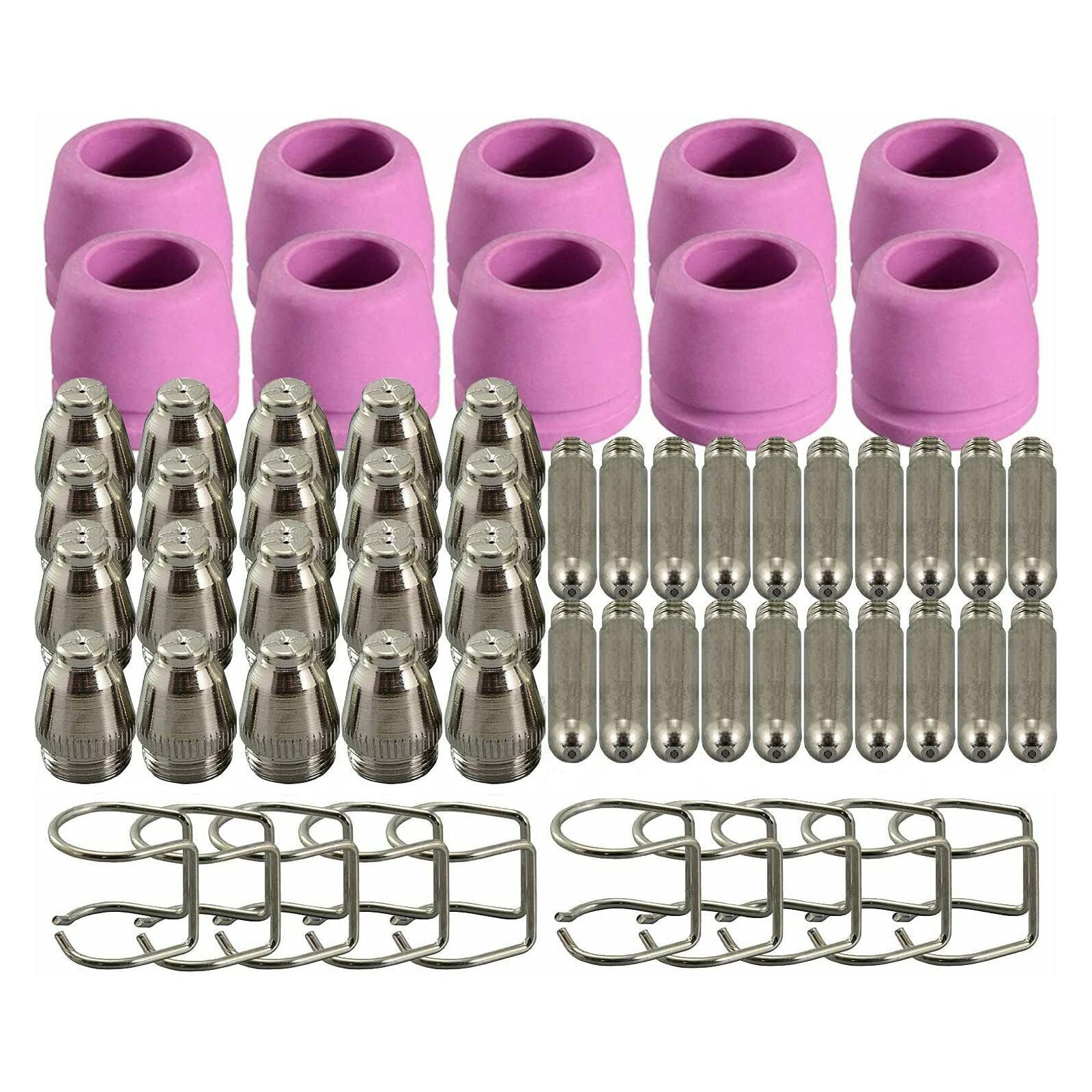 SUSEMSE 60 PCS Plasma Cutter Torch Consumables AG-60 SG-55 WSD-P60 Kits Tips Electrode Nozzles Accessories for CUT50 CUT60 CUT50P P-60 — image 1