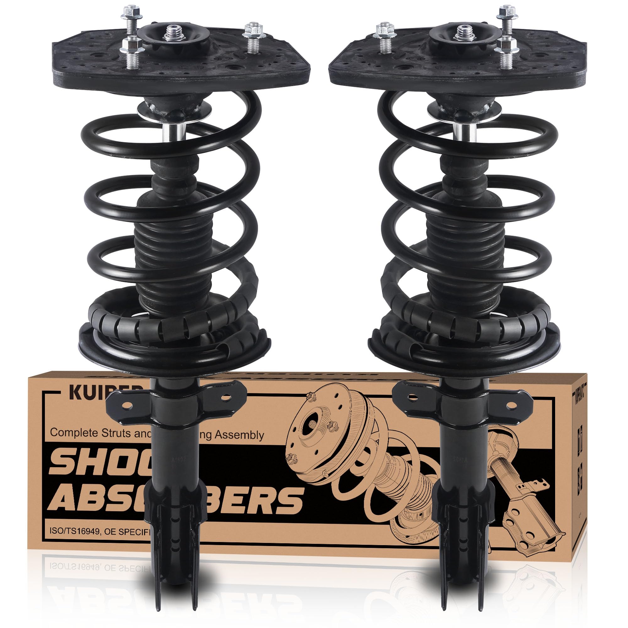 Photo 1 of ** NO HARDWARE**
KUIPERAUTO Pair Rear Strut Assembly Compatible with 2005-2008 Buick Allure Lacrosse 2006-2016 Chevy Impala 272471L 272471R Coil Spring Shock Absorber